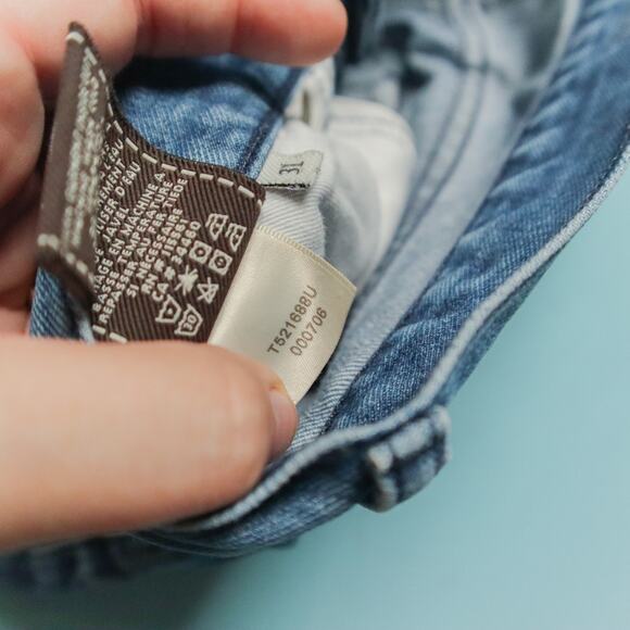 7 For All Mankind Relaxed Fit Button Fly Mens Jeans Size 31 Waist - Picture 5 of 10